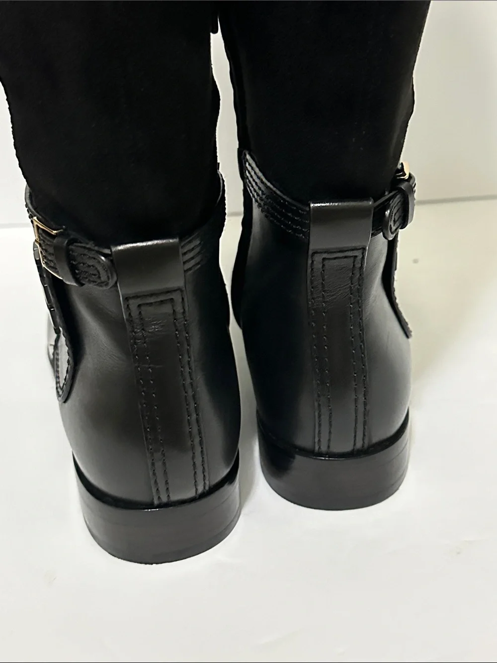 Tory Burch Wyatt black leather over-the-knee boots NWOB